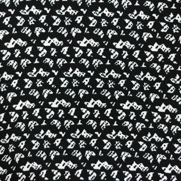 Catherines Top Womens 4X Black White Geometric Button Up Shirt 3/4 Sleeve Blouse - Picture 5 of 14